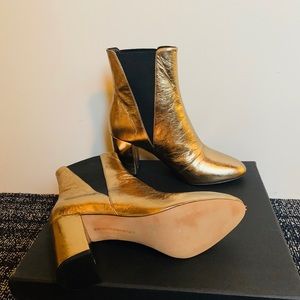 Gold booties